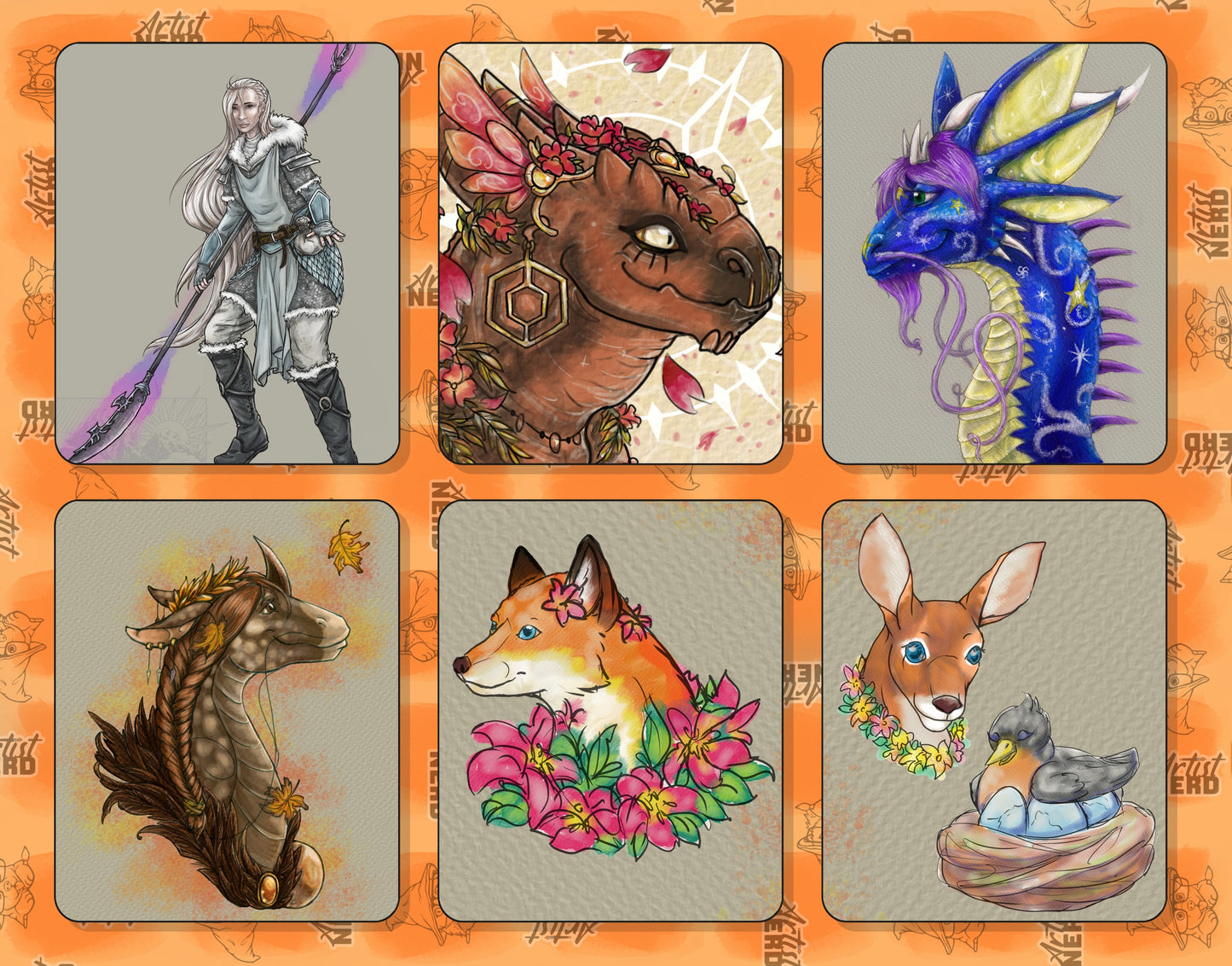 Custom Digital Painting of Original Characters Pets Creatures Monsters