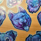 Dog Constellation "Expectant" Waterproof Laminated Vinyl Stickers Shimmer Starry Glitter Matte