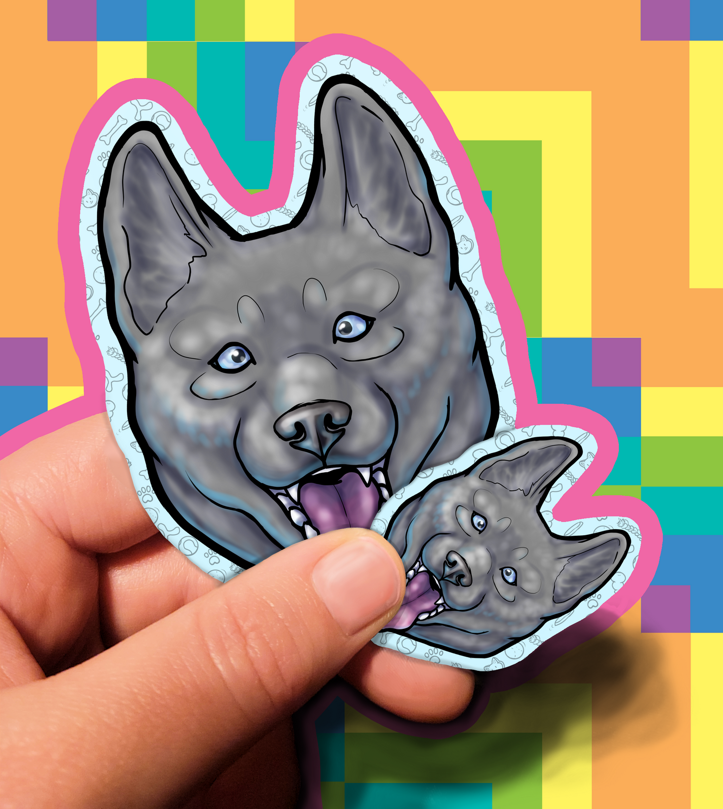 Dog Vinyl Stickers 2 inch or 3.5 inch Enthusiasm Waterproof Laminated Corgi Huskey Lab