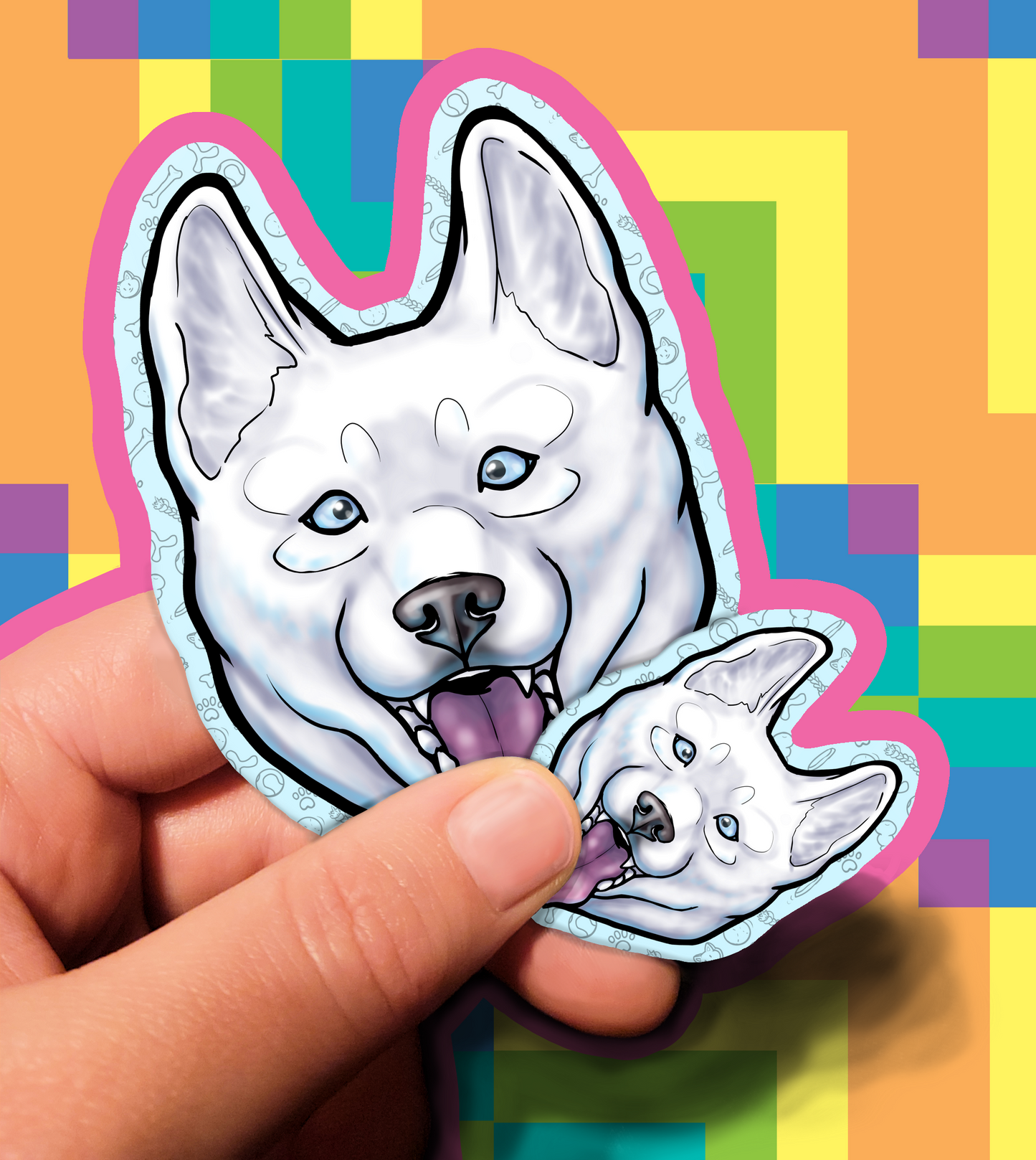 Dog Vinyl Stickers 2 inch or 3.5 inch Enthusiasm Waterproof Laminated Corgi Huskey Lab