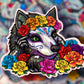SET OF 5 Sugar Skull Cat Dog Koi Lolipond Waterproof Laminated Vinyl Stickers Matte Día de los Muertos | Day of the Dead