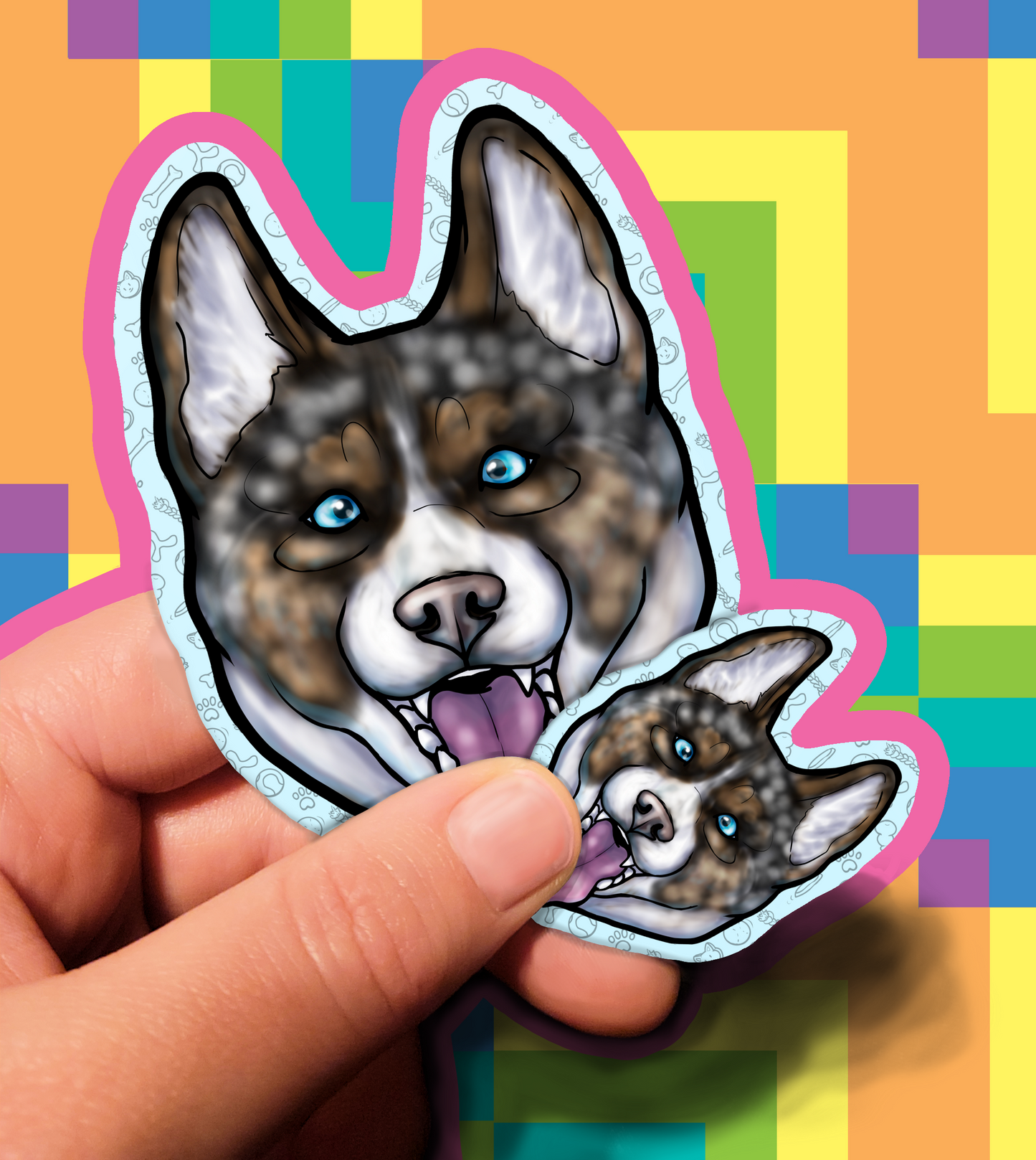 Dog Vinyl Stickers 2 inch or 3.5 inch Enthusiasm Waterproof Laminated Corgi Huskey Lab