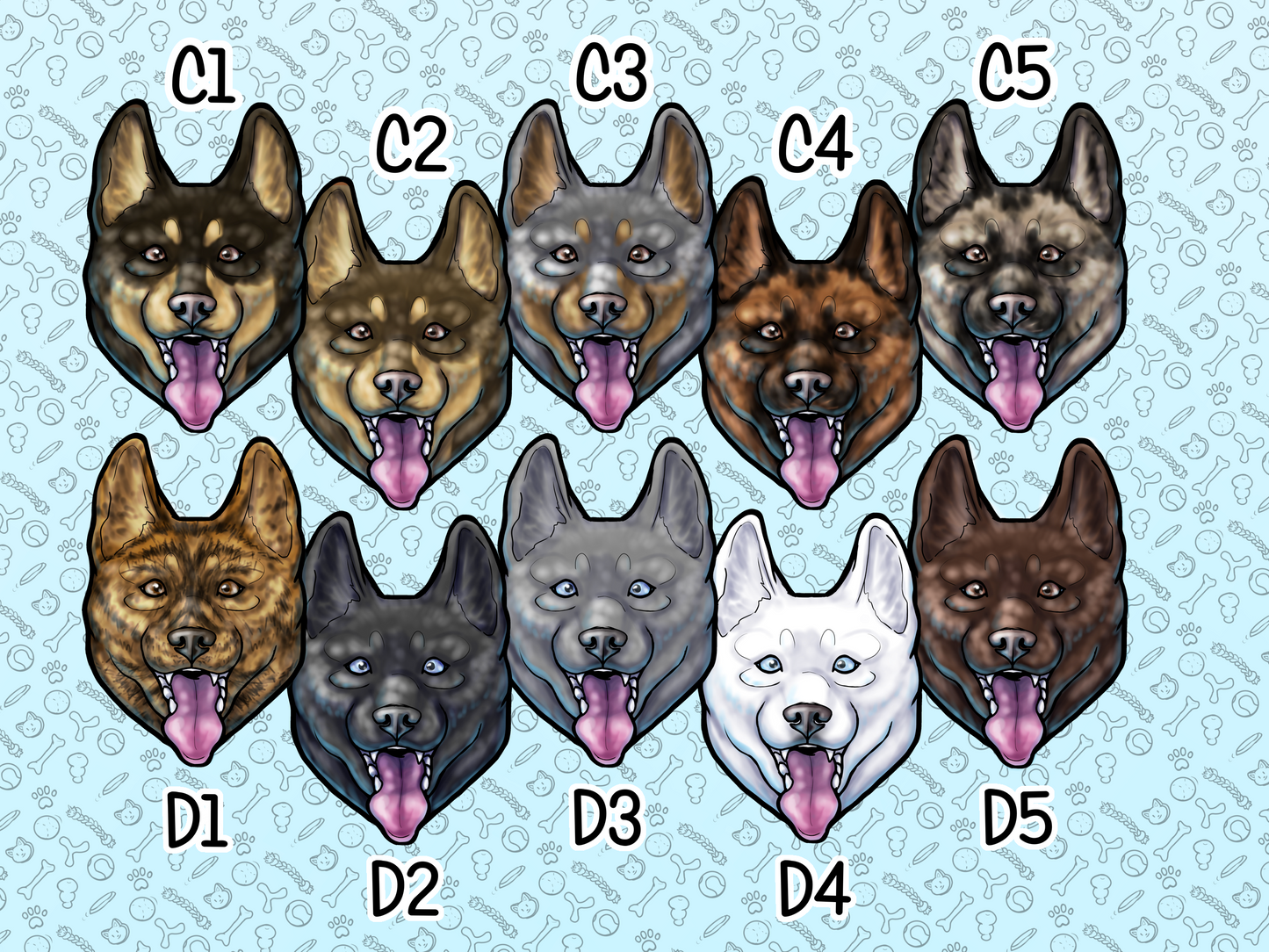 Dog Vinyl Stickers 2 inch or 3.5 inch Enthusiasm Waterproof Laminated Corgi Huskey Lab