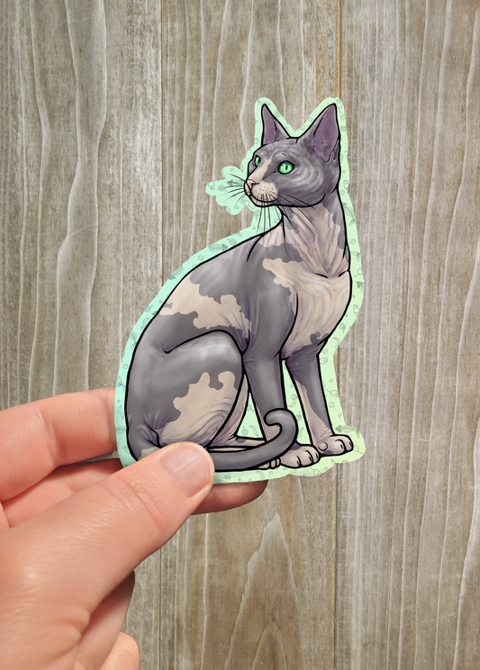 Custom Cat Laminated Vinyl Stickers Your-cat-here YCH with Digital Art File