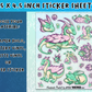 Lolipond Lily Dragon Laminated Vinyl Decal 5.5 inch Sticker Sheet