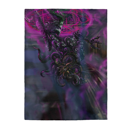 Lovecraft Punk Hound Velveteen Plush Blanket