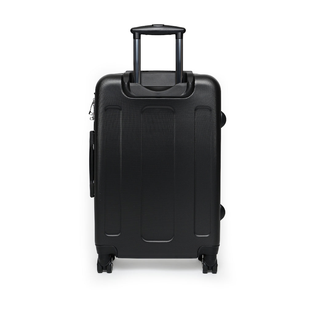 Bright Striped Suitcase Carry On Luggage | Orange Magenta Aqua Red Black