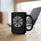 Ninja Crane Shuriken Tessellation Pattern Black Ceramic Mug 15oz