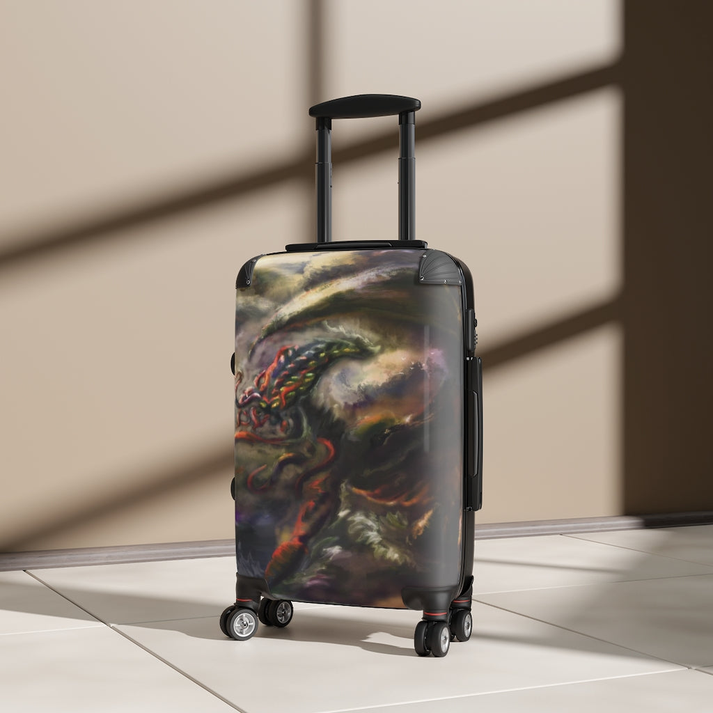 Lovecraft inspired Suitcase Carry On Luggage | Cthulhu | Punk | Dark Horror | Eldritch | Cornerhound | Alien | Monster |