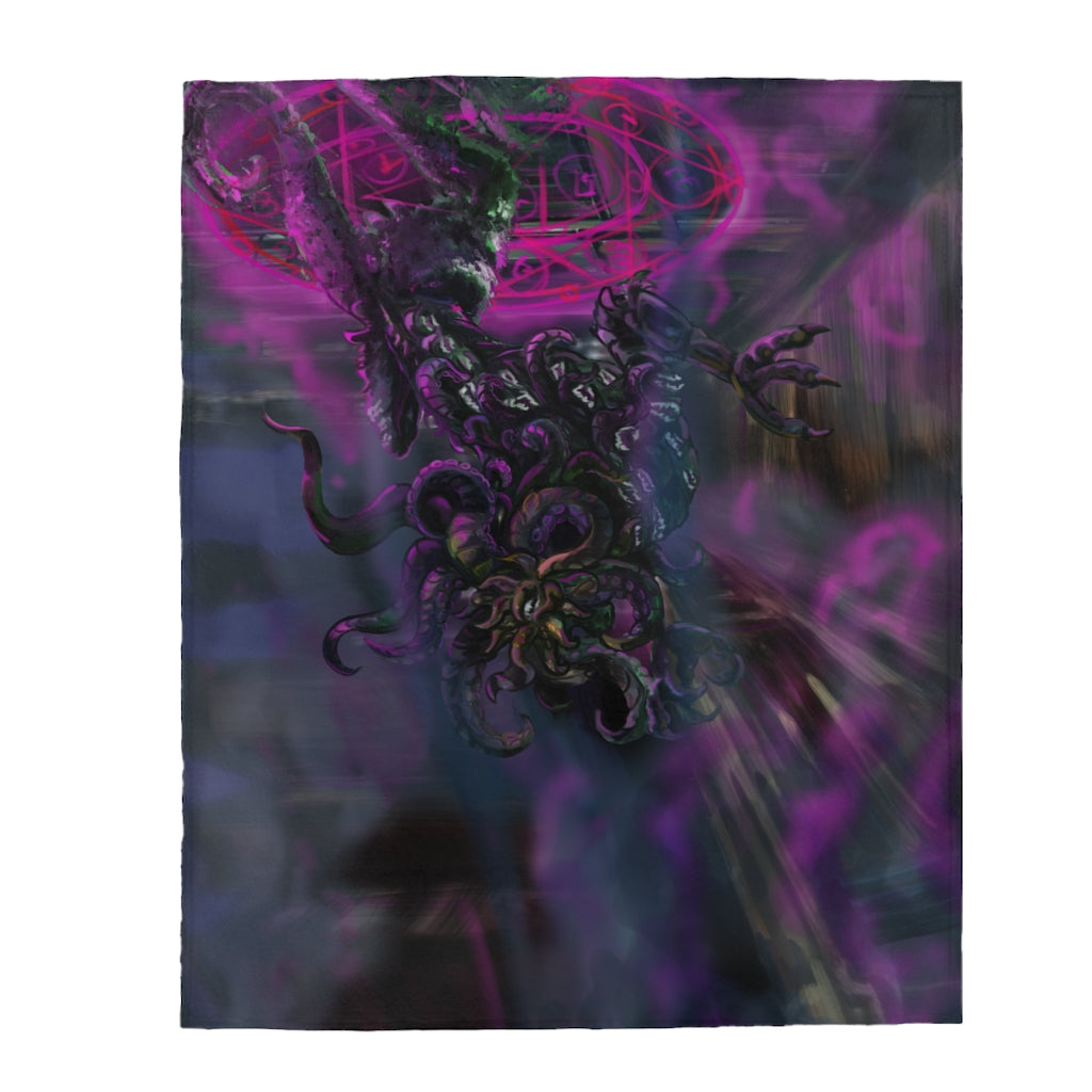 Lovecraft Punk Hound Velveteen Plush Blanket