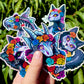 Sugar Skull Lucky Cat Waterproof Laminated Vinyl Stickers Día de los Muertos | Day of the Dead