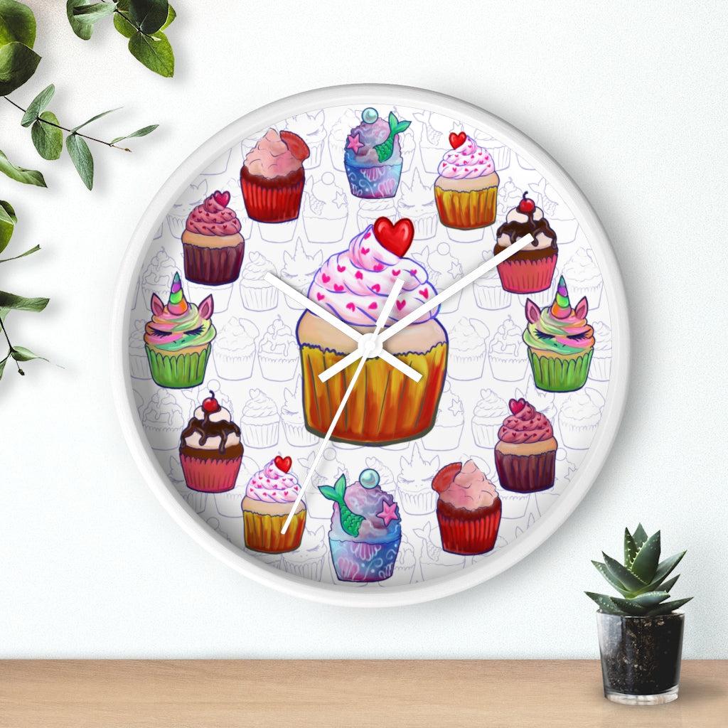Fancy Sweetest Cupcake Wall Clock