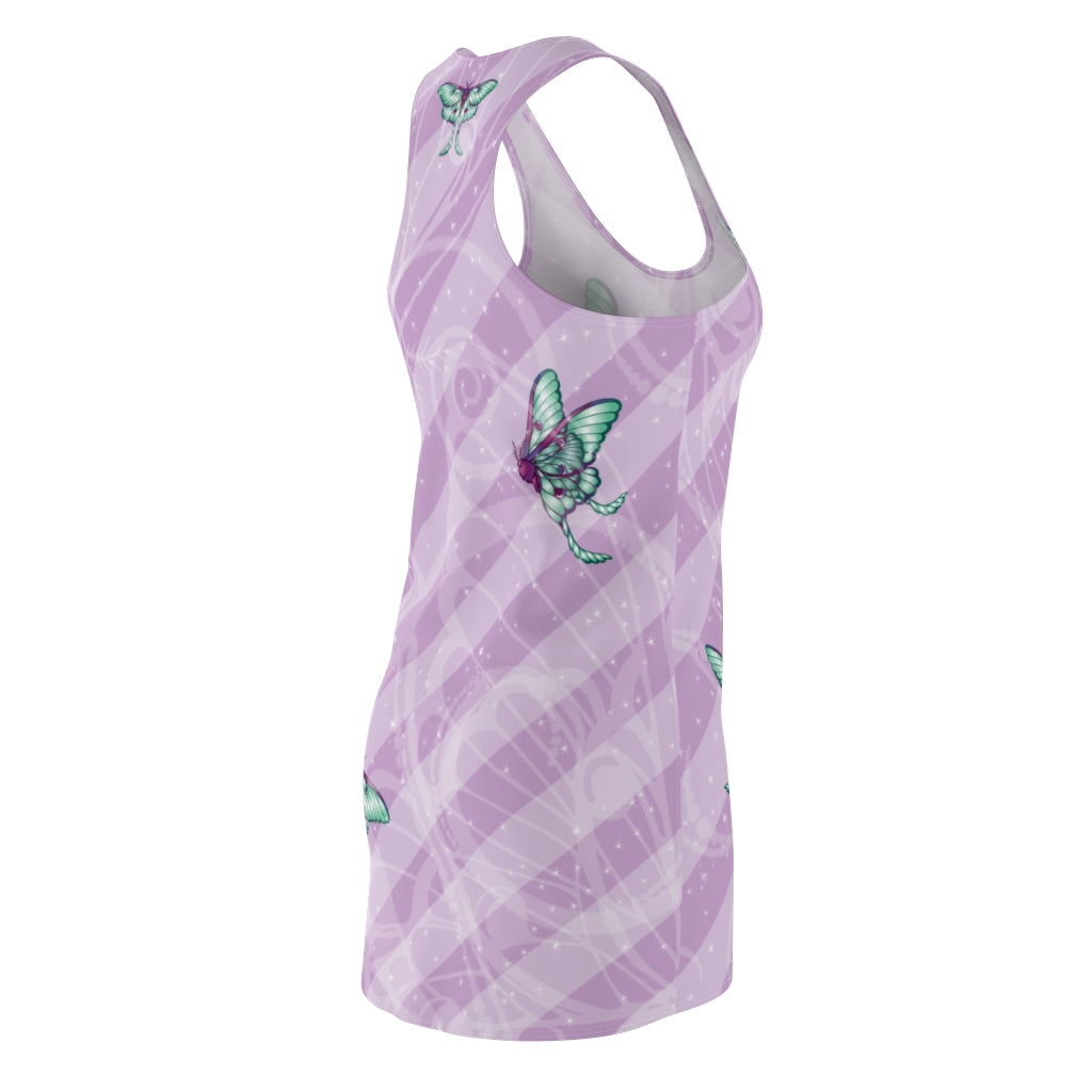 Lavender Luna Moth Racerback Dress
