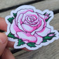 Pink Triple Rose Laminated Vinyl Decal Sticker